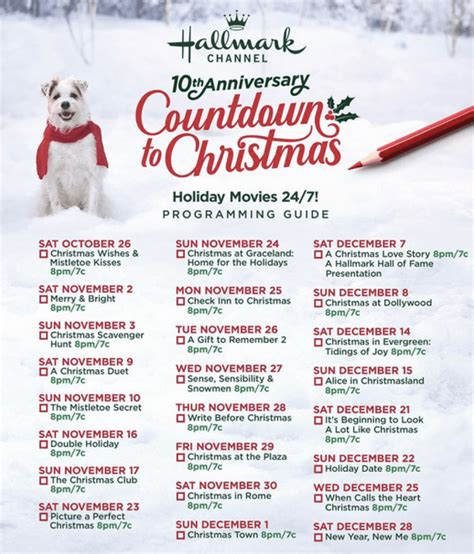 hallmark channel schedule